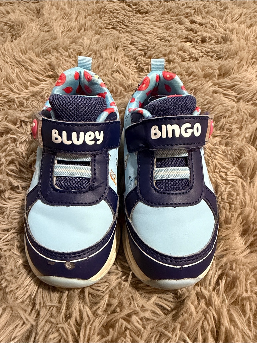 Bluey Bingo Light Blue and Navy Kids Light Up Sneakers